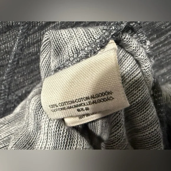 Free People Oversized Dark Grey Long Sleeve Tunic Top With Slit Sides Size M - Picture 6 of 9